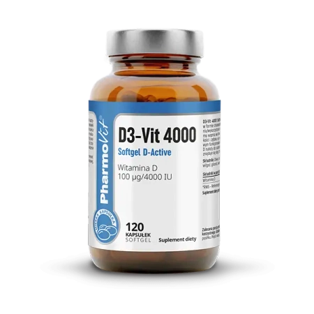 D3-Vit 4000 Softgel D-Active, 120 kaps. - Pharmovit