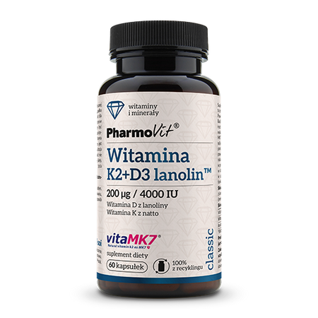 K2 + D3 lanolin™ 200 µg/4000 IU, 60 kaps. - Pharmovit