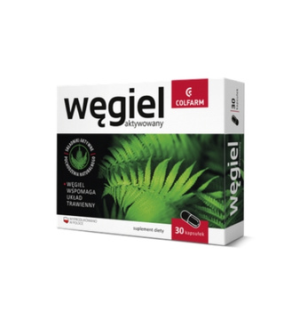 Węgiel aktywowany, 30 kaps. - Colfarm