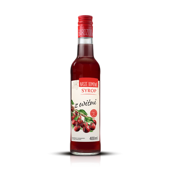 Syrop z świeżo wyciskanych wiśni, 400 ml - Premium Rosa