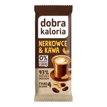 Baton daktylowy Nerkowce i kawa, 35 g - Dobra Kaloria