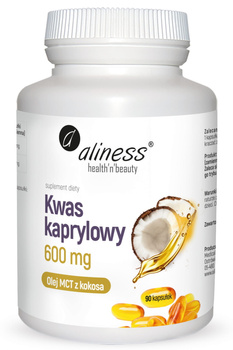 Kwas Kaprylowy 600 mg, 90 kaps. - Aliness