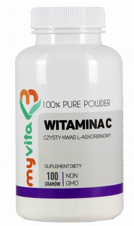 Witamina C Czysty Kwas L-askorbinowy, 100 g - MyVita 