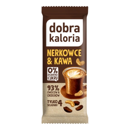Baton daktylowy Nerkowce i kawa, 35 g - Dobra Kaloria