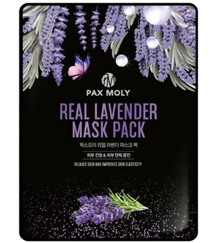 Maska w płachcie z lawendą kojąco ochronna, 25 ml - Pax Moly