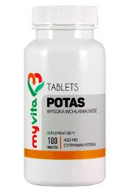 Potas Cytrynian potasu - proszek op. 100g - suplement diety