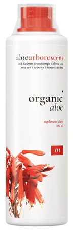 Aloe Arborescens 01 aloes z sokiem z cytryny i imbiru, 500 ml - Organic Life