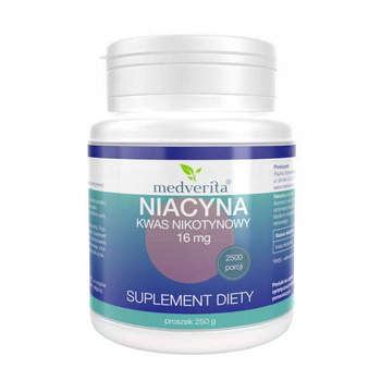 Niacyna 16 mg, 250 g - Medverita
