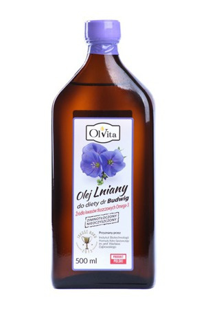 Olej lniany do diety dr Budwig 500 ml