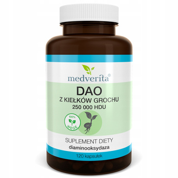 Diaminooksydaza (DAO) z kiełków grochu, 120 kaps. - Medverita