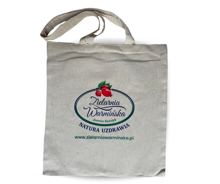 Torba ekologiczna z naturalnej bawełniany z logiem Zielarni Warmińskiej
