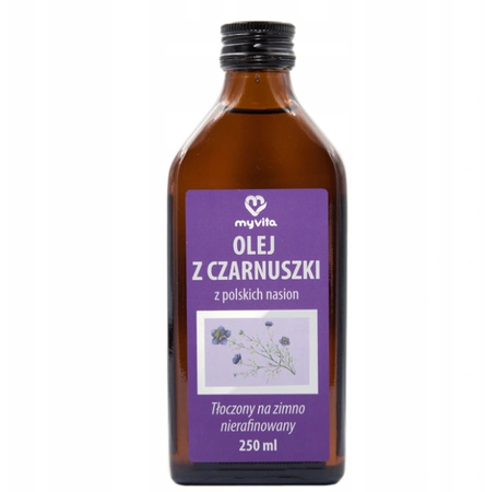 Olej z czarnuszki tłoczony na zimno, 250 ml - MyVita