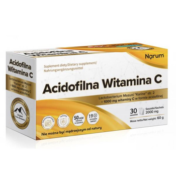 Acidofilne Witamina C 1000 mg w saszetkach, 30 szt. - Narum