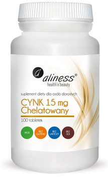 Cynk 15 mg Chelatowany, 100 tabl. vege - Aliness