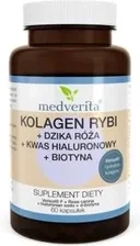 Kolagen Rybi + Dzika Róża + Biotyna, 60 kaps. - Medverita