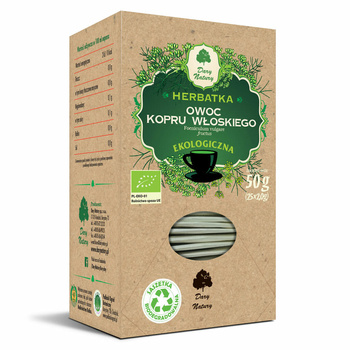 Ekologiczna herbata owoc kopru włoskiego w saszetkach, 25 szt. - Dary Natury