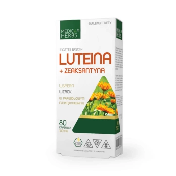 Luteina + Zeaksantyna 100 mg, 80 kaps. - Medica Herbs