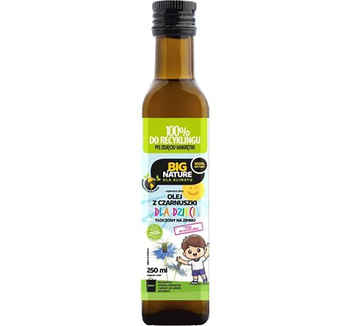 Olej z czarnuszki dla dzieci, tłoczony na zimno, 250 ml - Big Nature