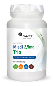 Miedź 2,5 mg Trio, 100 tabl. vege - Aliness