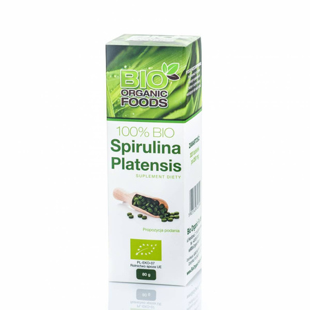 Spirulina Platensis 100% BIO, 320 tabl. - Bio Organic Foods 