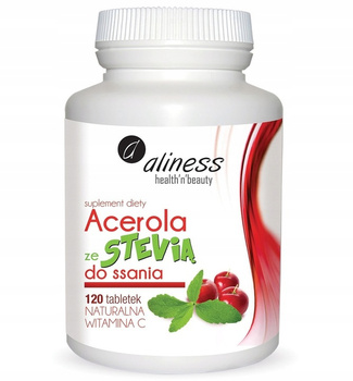 Acerola ze Stevią do ssania, 120 tabl. - Aliness