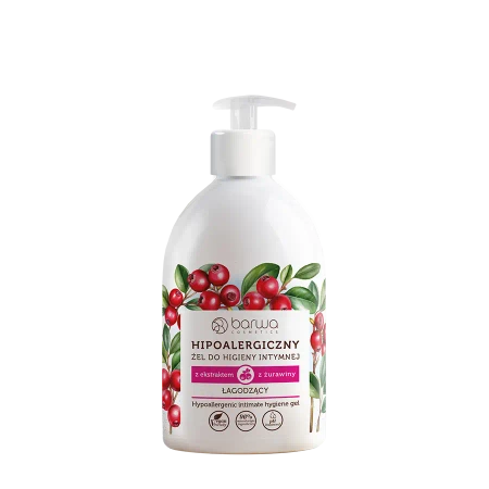 Hipoalergiczny żel do higieny intymnej z żurawiną, 500 ml - Barwa Cosmetics