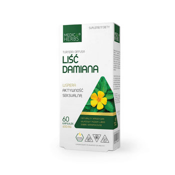 Liść Damiana 600 mg, 60 kaps. - Medica Herbs