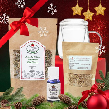 Zestaw Herbatka ziołowa ,,Wsparcie Dla Serca" + kubek z zaparzaczem + olejek ,,Zdrowa Zima'' 10 ml + 20 g ziół GRATIS