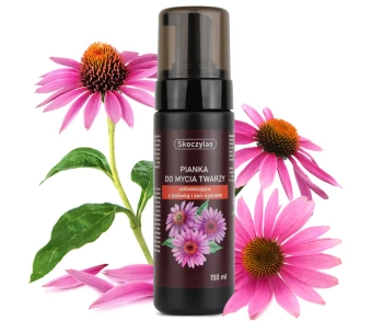 Pianka do mycia twarzy - odświeżająca z jeżówką i żeń-szeniem, 150 ml - Skoczylas