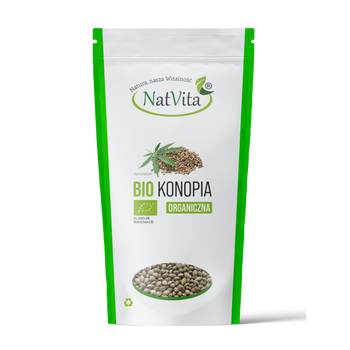 BIO Ziarna Konopi Niełuskane, 250 g - NatVita