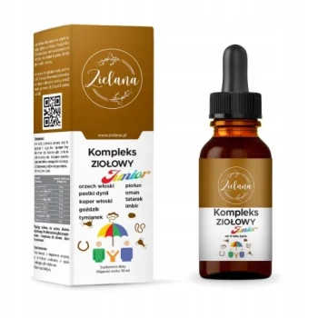 JUNIOR Kompleks ziołowy na odrobaczanie dla dzieci, 50 ml - Zielana