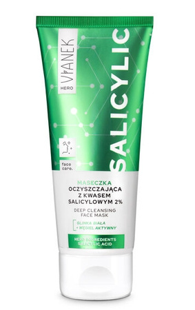 Maseczka oczyszczająca z kwasem salicylowym 2% , 75 ml - Vianek 