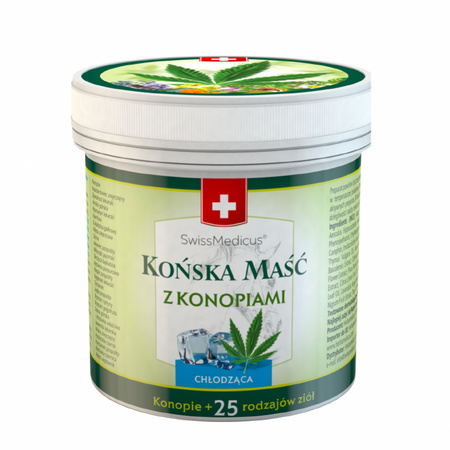 Końska Maść Chłodząca z Konopiami, 250 ml - SwissMedicus