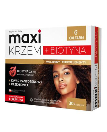 COLFARM MAXI KRZEM + BIOTYNA 30 kaps.