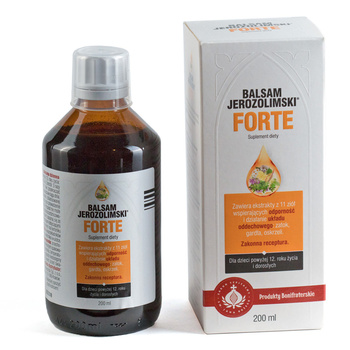 Balsam Jerozolimski Forte, syrop, 200 ml - Produkty Bonifraterskie