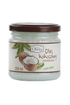Olej kokosowy tłoczony na zimno, 200 ml - OlVita