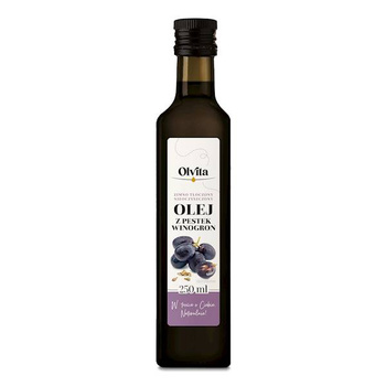 Olej z pestek winogron, tłoczony na zimno, 250 ml - OlVita