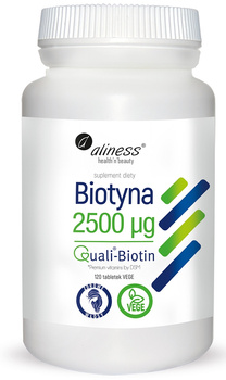 Biotyna 2500 mcg, 120 tabl. vege - Aliness
