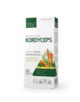 Kordyceps 600 mg, 60 kaps. - Medica Herbs