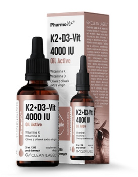 K2+D3-Vit 4000 IU Oil Active, 30 ml - Pharmovit