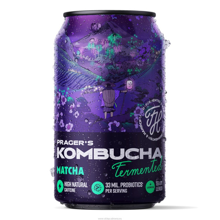 Fermentowany napój na bazie zielonej herbaty matchy, gazowany, 330 ml - Premium Rosa