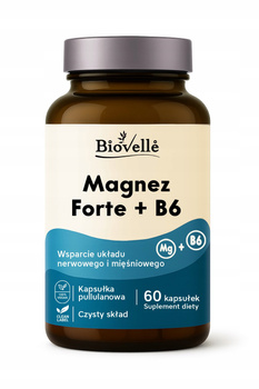 Magnez Forte + B6, 60 kaps. vege - Biovelle