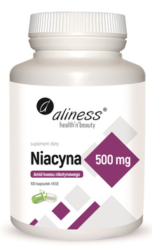 Niacyna 500 mg, 100 kaps. vege - Aliness