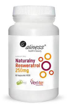 Naturalny Resweratrol 250 mg, 60 kaps. vege - Aliness