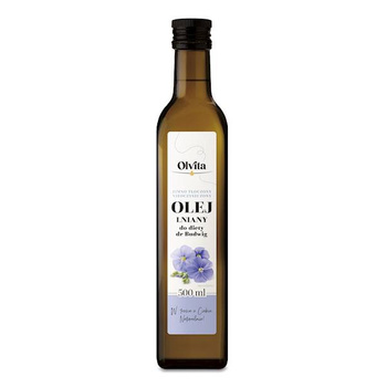 Olej lniany do diety dr Budwig, 500 ml - OlVita
