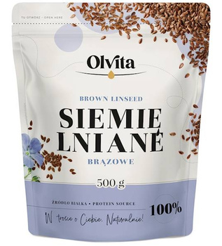 Siemię lniane brązowe, 500 g - OlVita