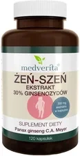 Żeń-szeń właściwy ekstrakt 30%, 120 kaps. - Medverita