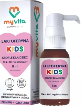 Laktoferyna Kids, Krople dla Dzieci, 8 ml - MyVita