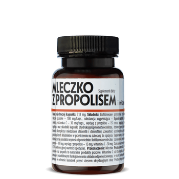 Mleczko z Propolisem i Witaminą C, 30 kaps. - Herbapol