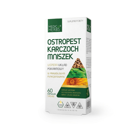 Ostropest, Karczoch, Mniszek, 60 kaps. - Medica Herbs